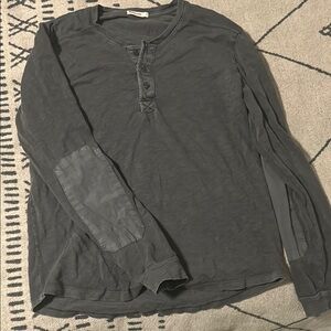 Men's Marine Layer Gray Henley Shirt